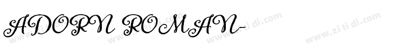 ADORN ROMAN字体转换